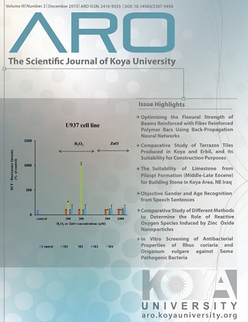 ARO Journal: Volume 3, No. 2 (2015)