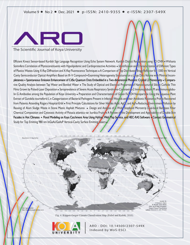 ARO Journal: Volume 9, No. 2 (2021)