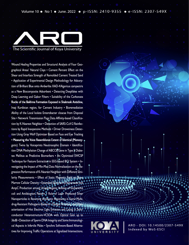 ARO Journal: Volume 10, No. 1 (2022)